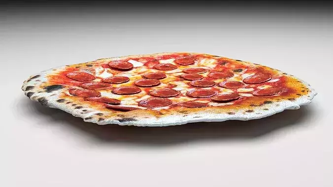 Pepperoni Pizza 3D model 4