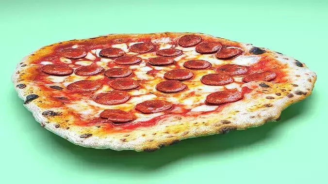 Pepperoni Pizza 3D model 7