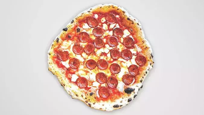 Pepperoni Pizza 3D model 2