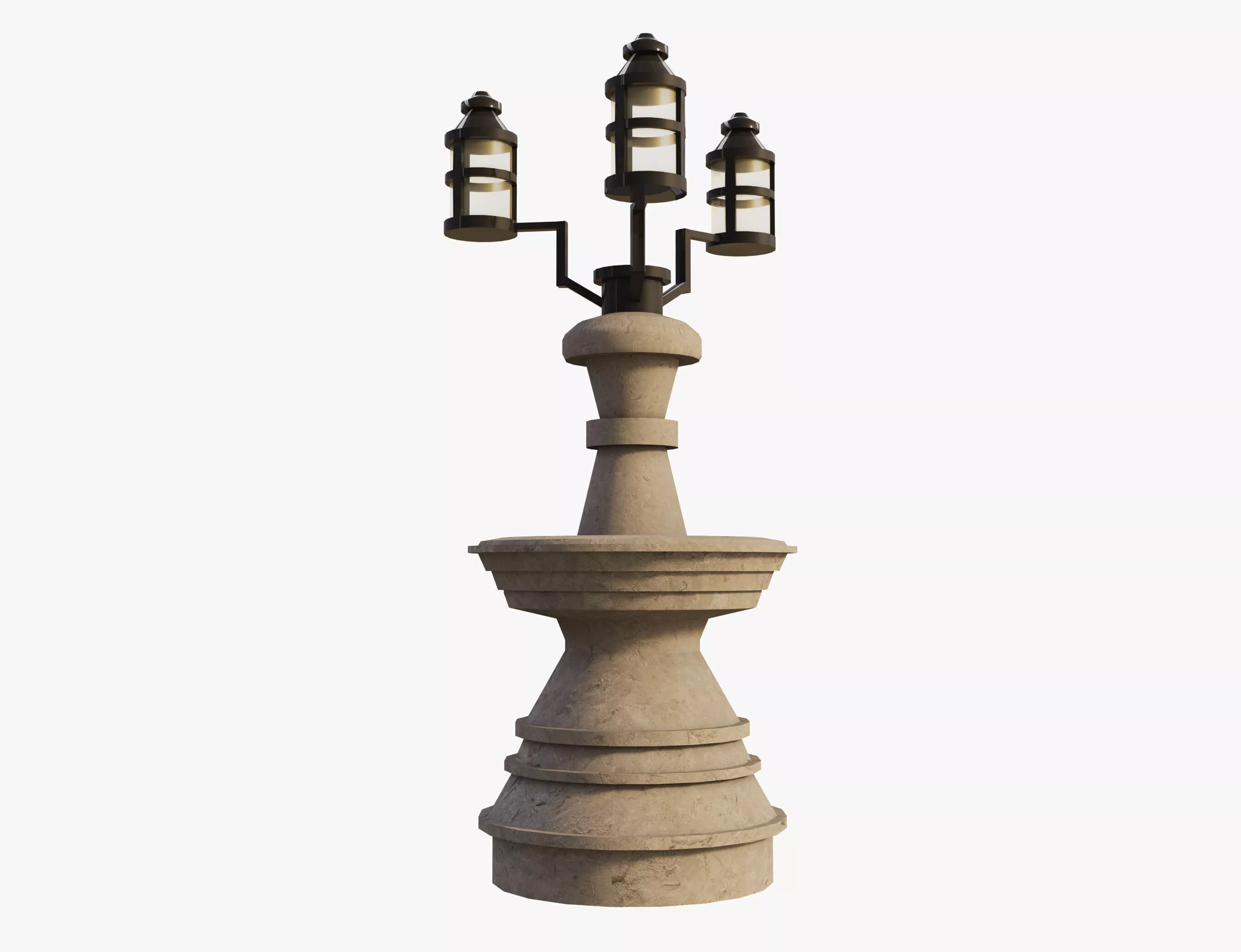Pillar Lamp Free 3D model