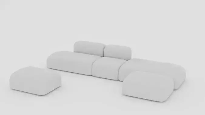 Sofa modular Free 3D model