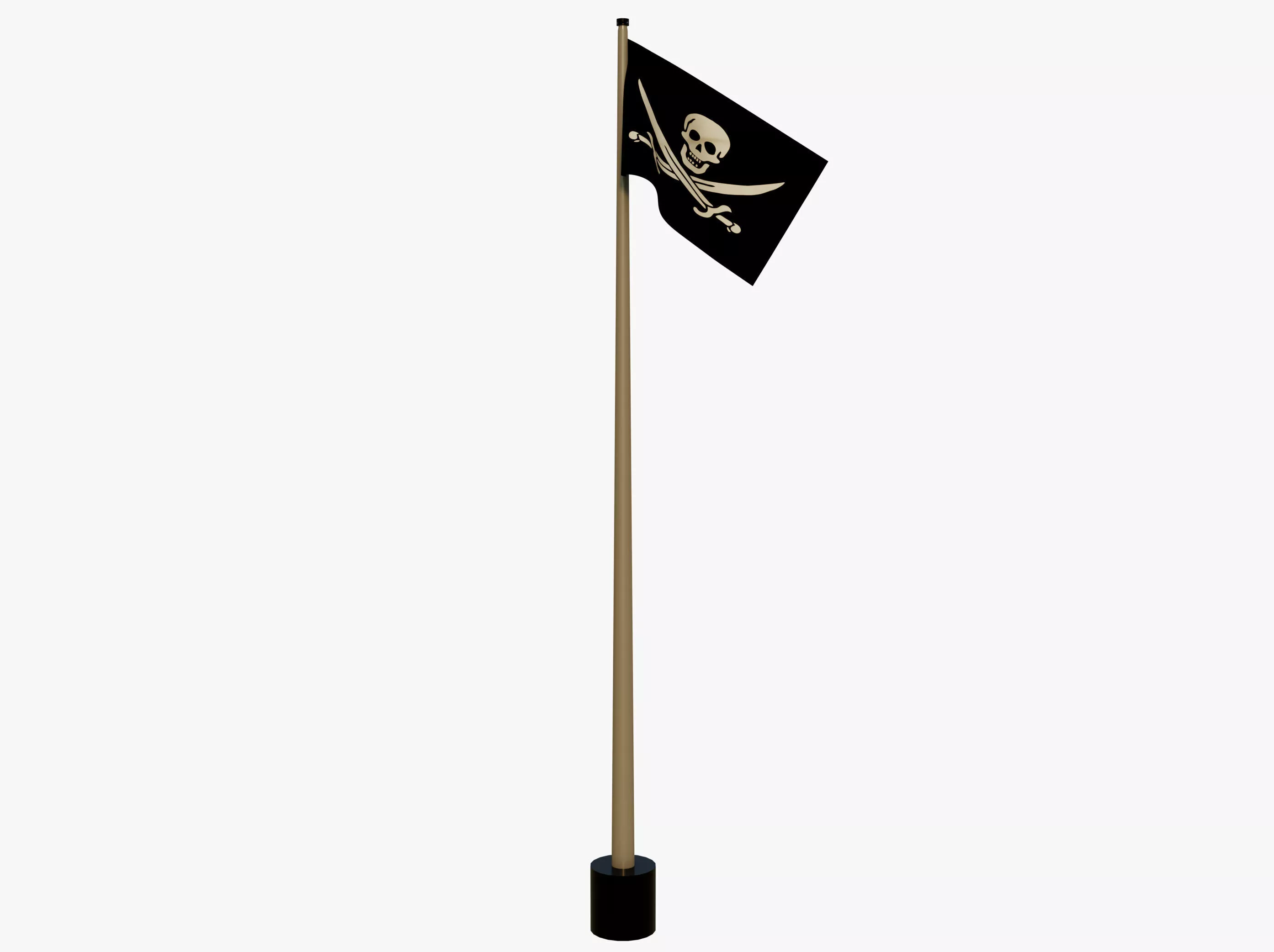 Pirate Flag Free 3D model