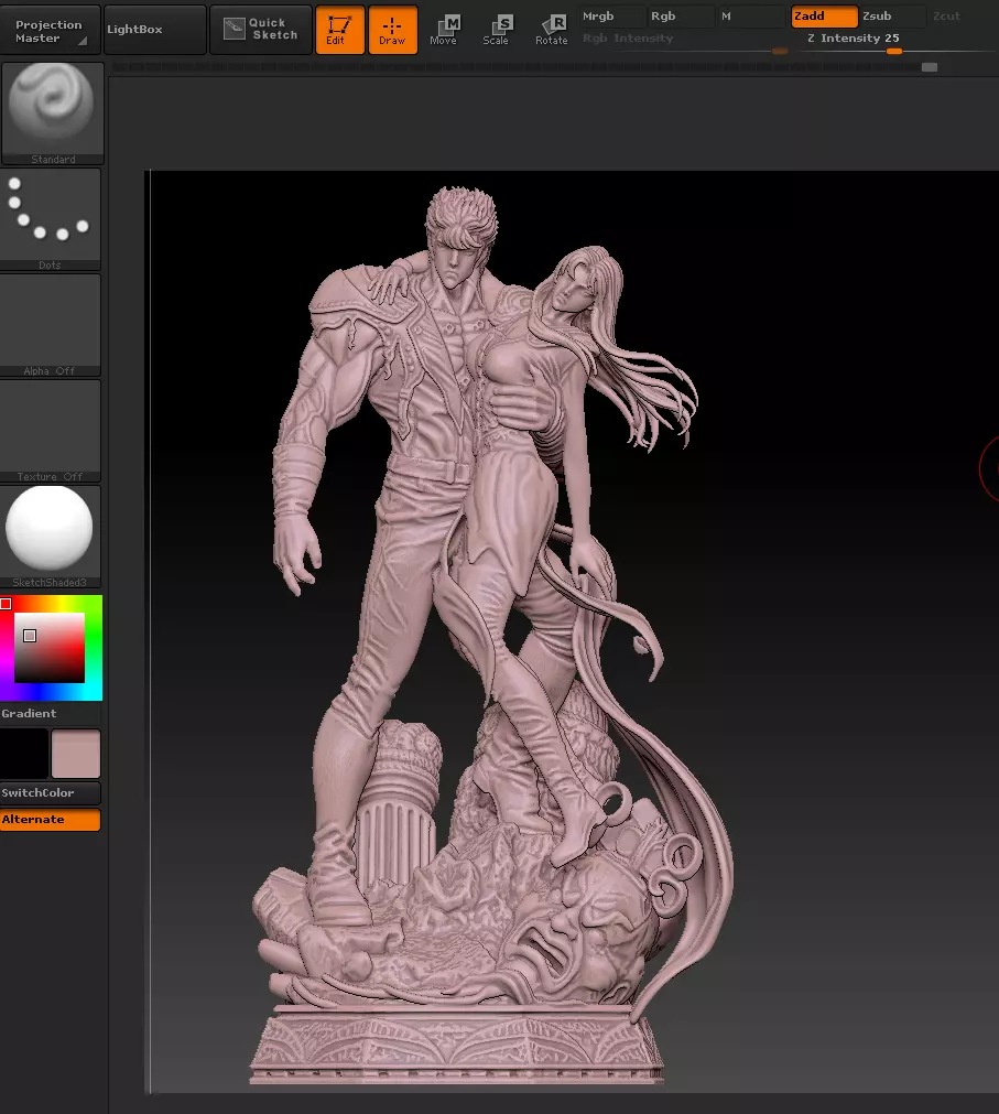 ACTION FIGURE KENSHIRO AND YULIA 3D print model