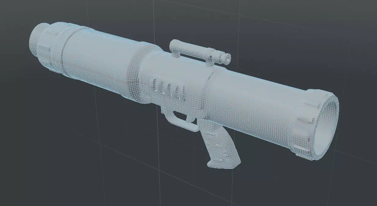Bazooka rocket launcher 3D model 3D model