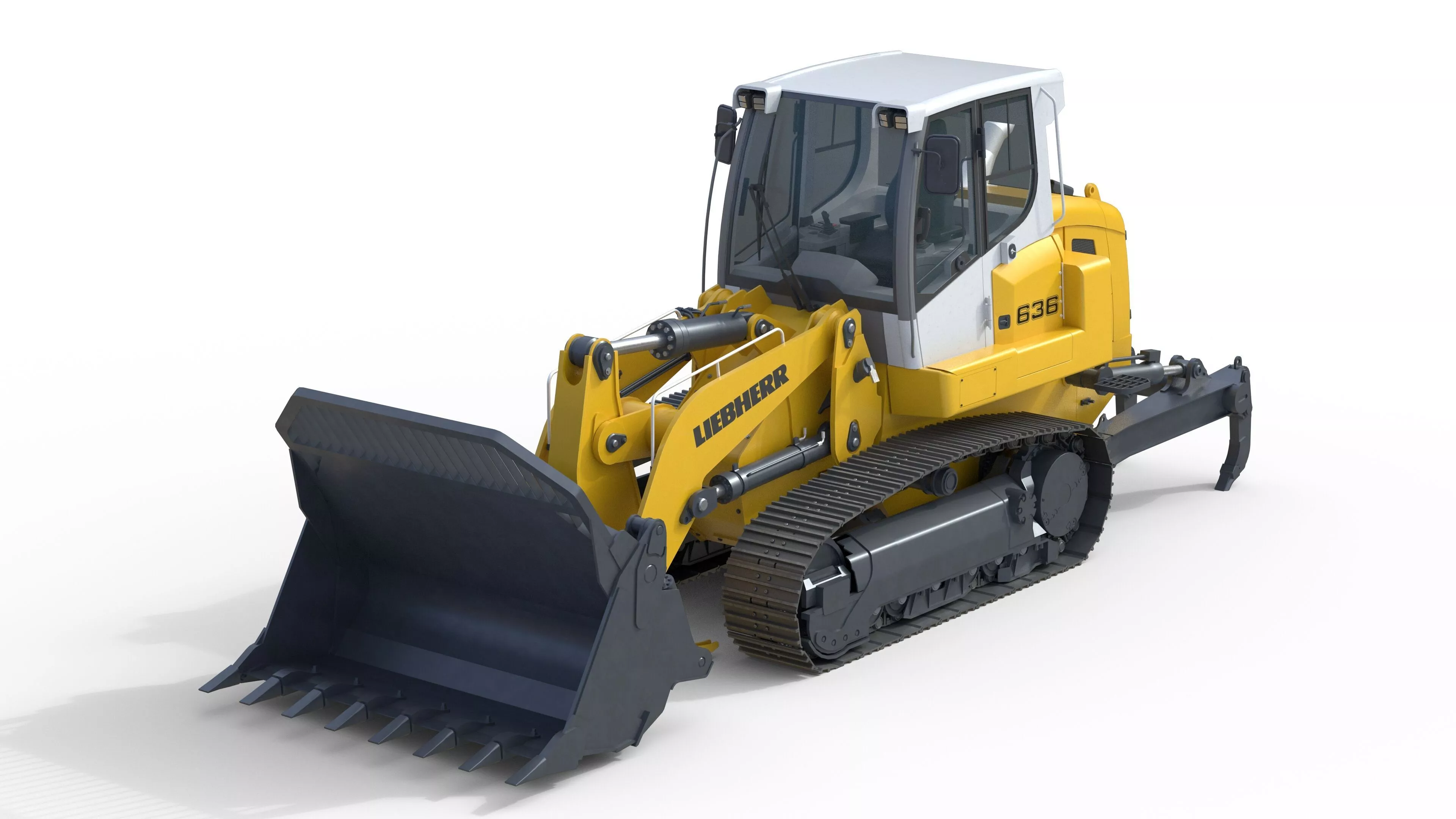 Liebherr Crawler Loader LR 636 Low-poly 3D model