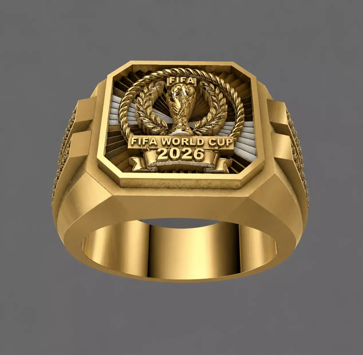 Mens ring World cup 3D print model