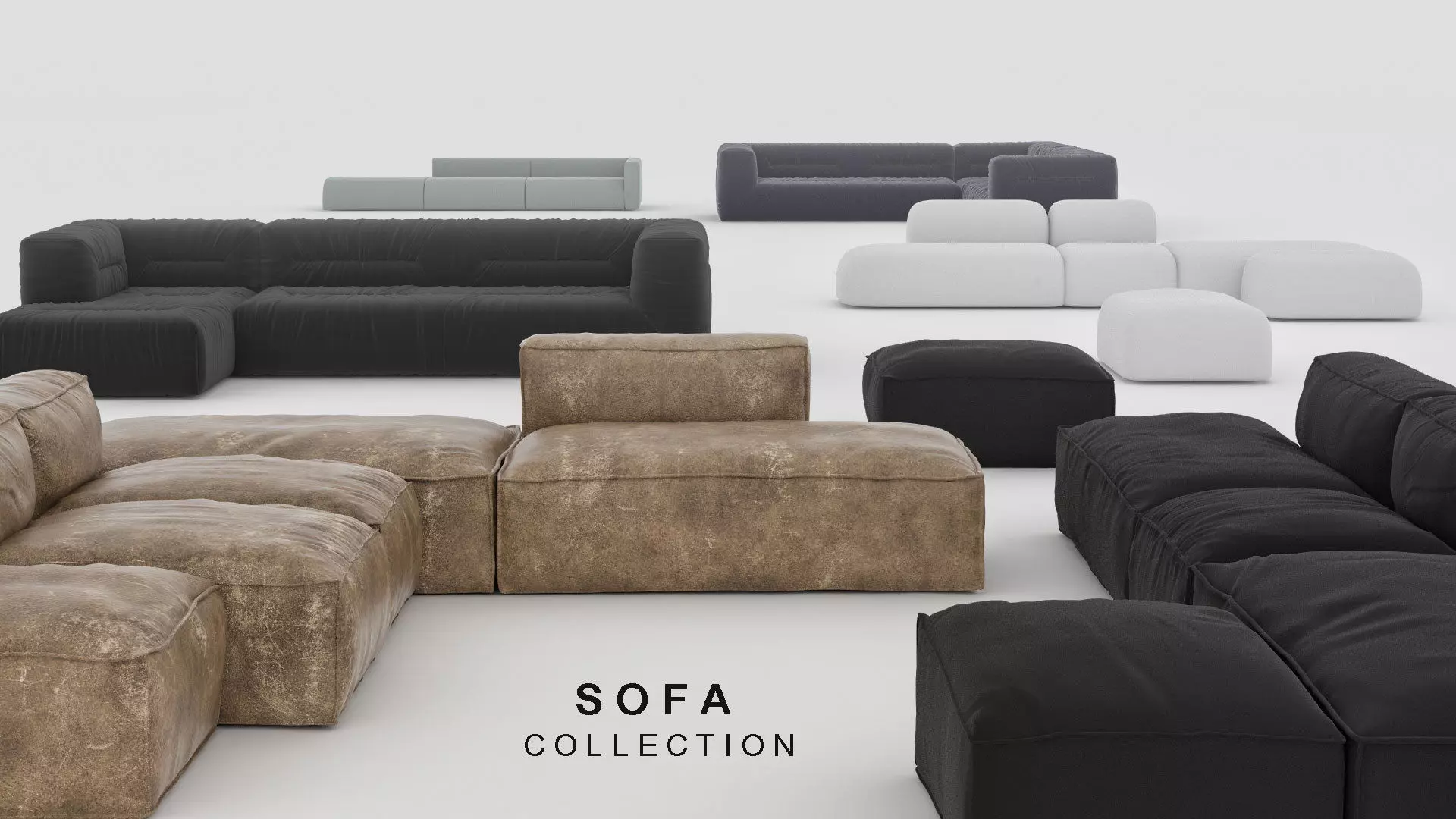 SOFA COLLECTION sectional 3D model_0