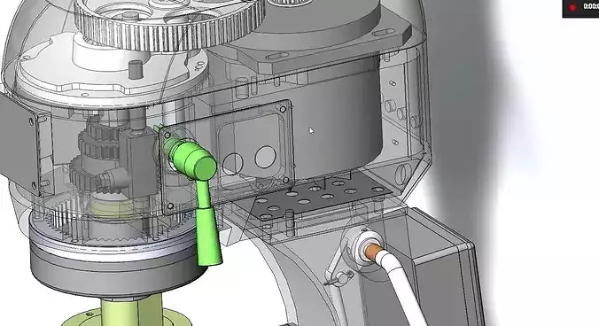 Industrial Planetary Egg Beater and Dough Mixer 3D CAD Model  3D model 6