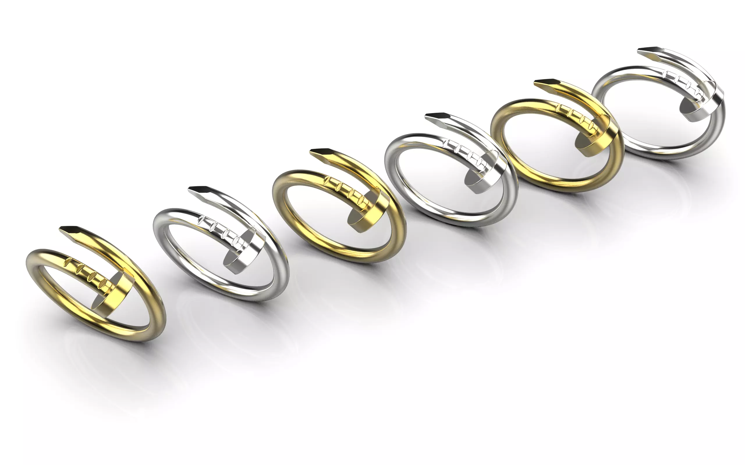 Cartier Juste un Clou Nail ring 3D print model