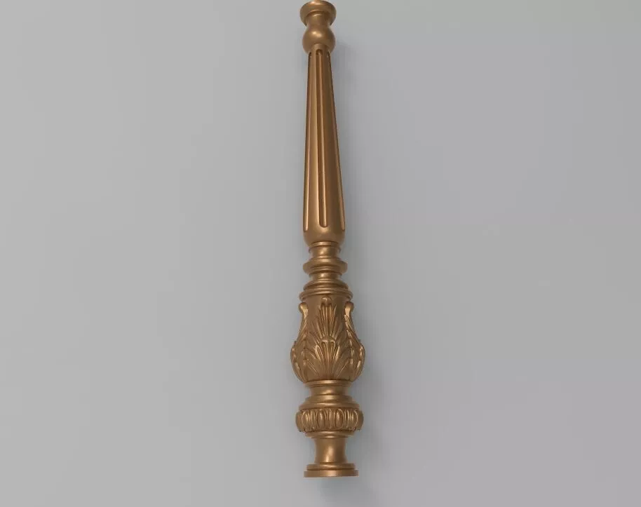Luxury Baroque Baluster and Tapered Fluted Ornate Spindle 3D model