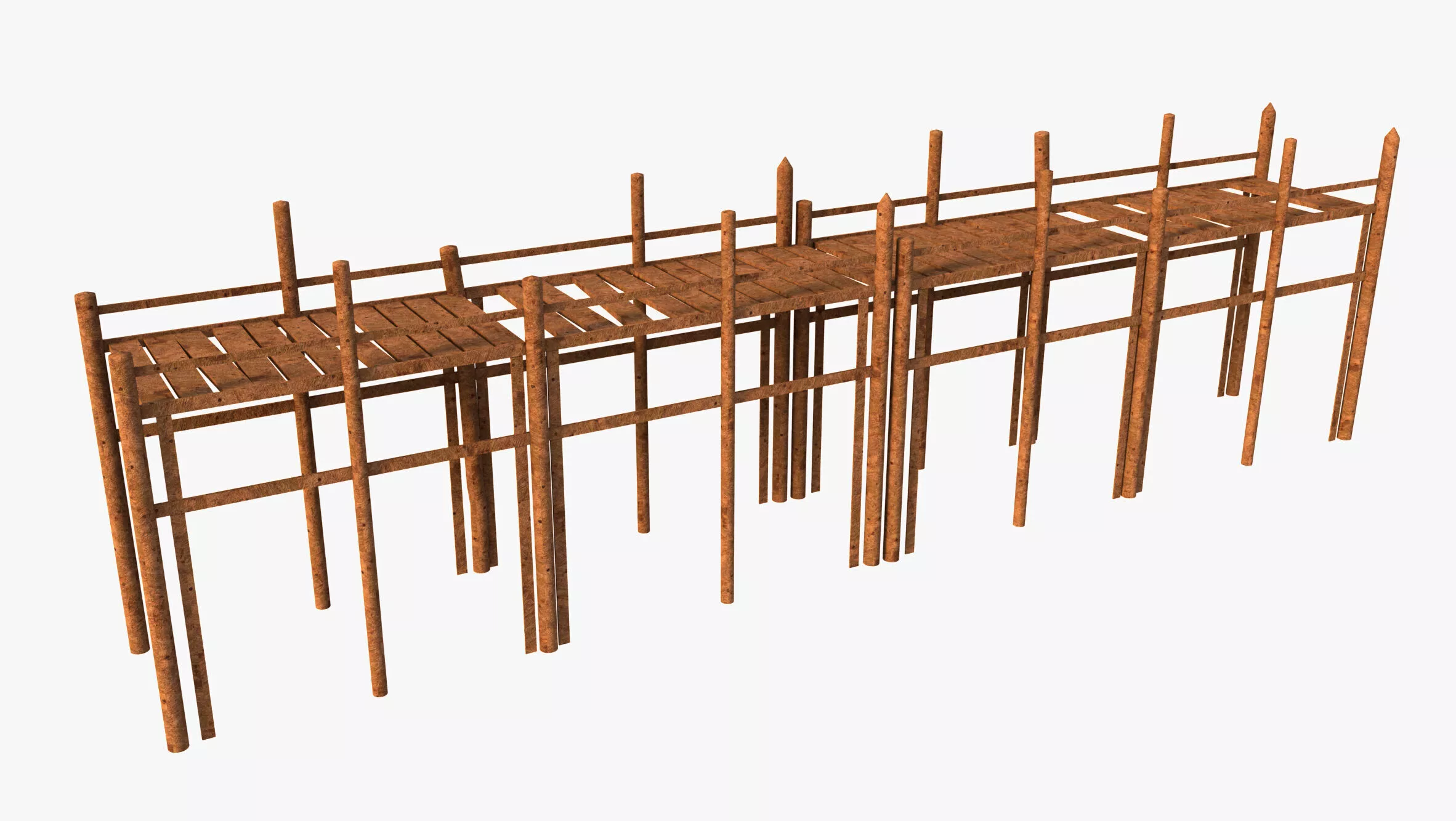 Old wood dock Free 3D model