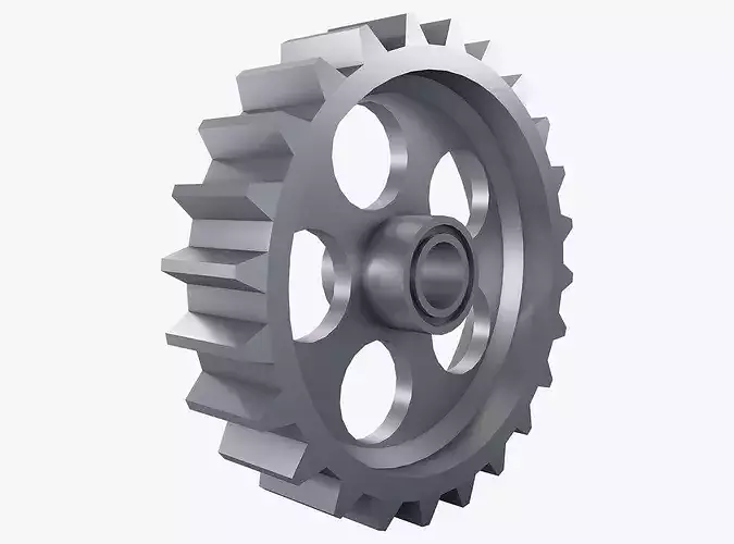 Gear Spur D300mm T68mm M1 Low Poly