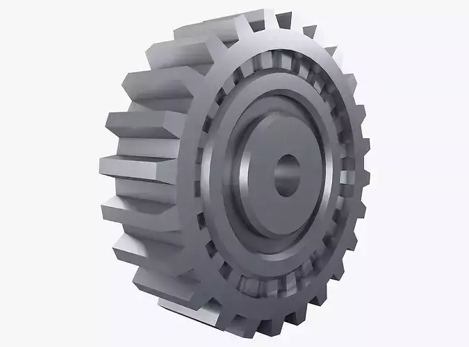 Gear Spur D300mm T82mm M1 Low Poly