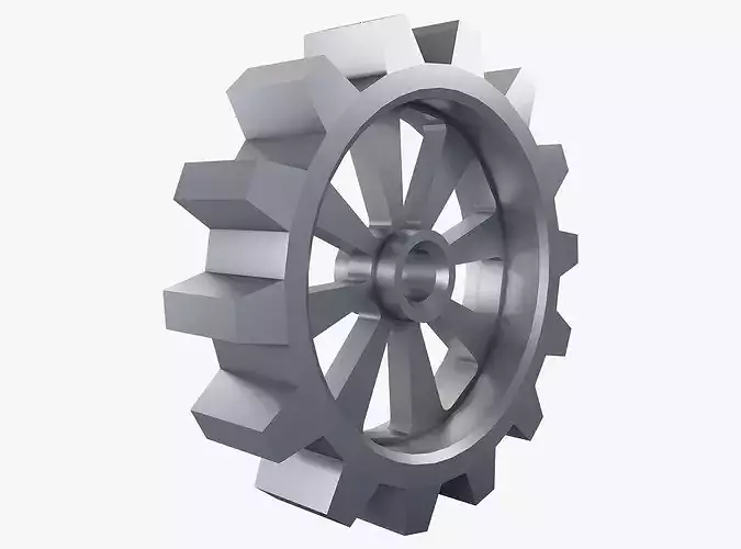 Gear Spur D375mm T82mm M1 Low Poly