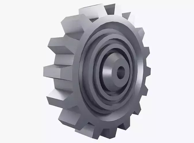 Gear Spur D420mm T122mm M1 Low Poly