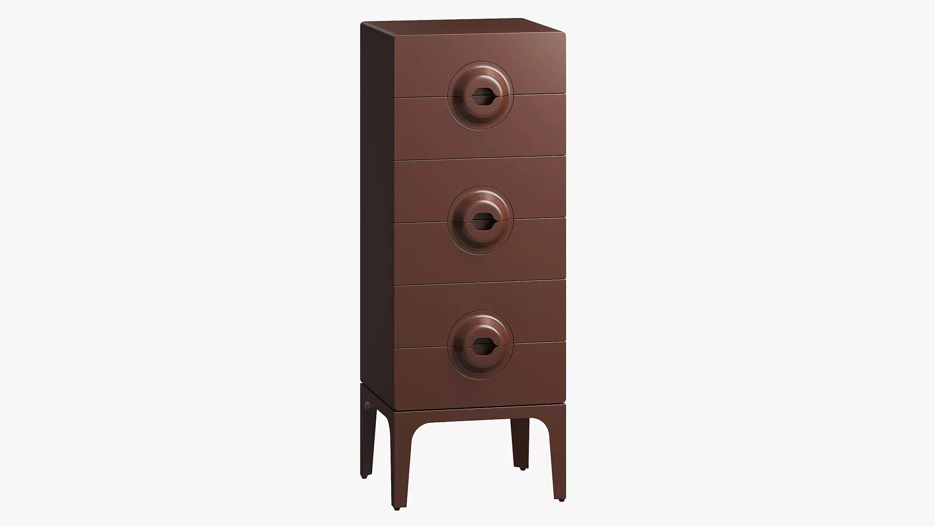 Eucalyptus Wood Bedside 120 3D model