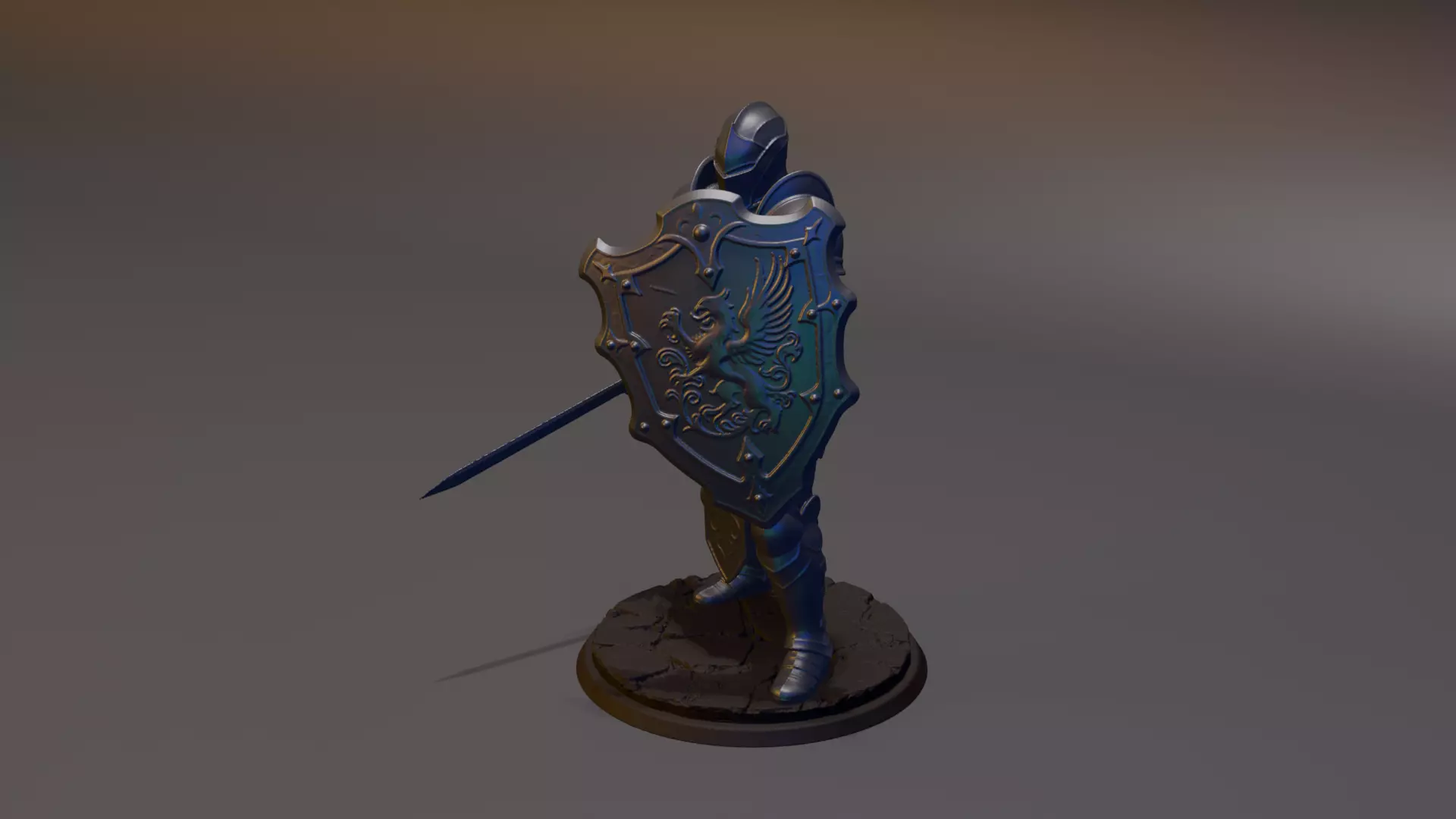 Legendary Paladin Hero Pack 3 Poses 32 mm 3D print model