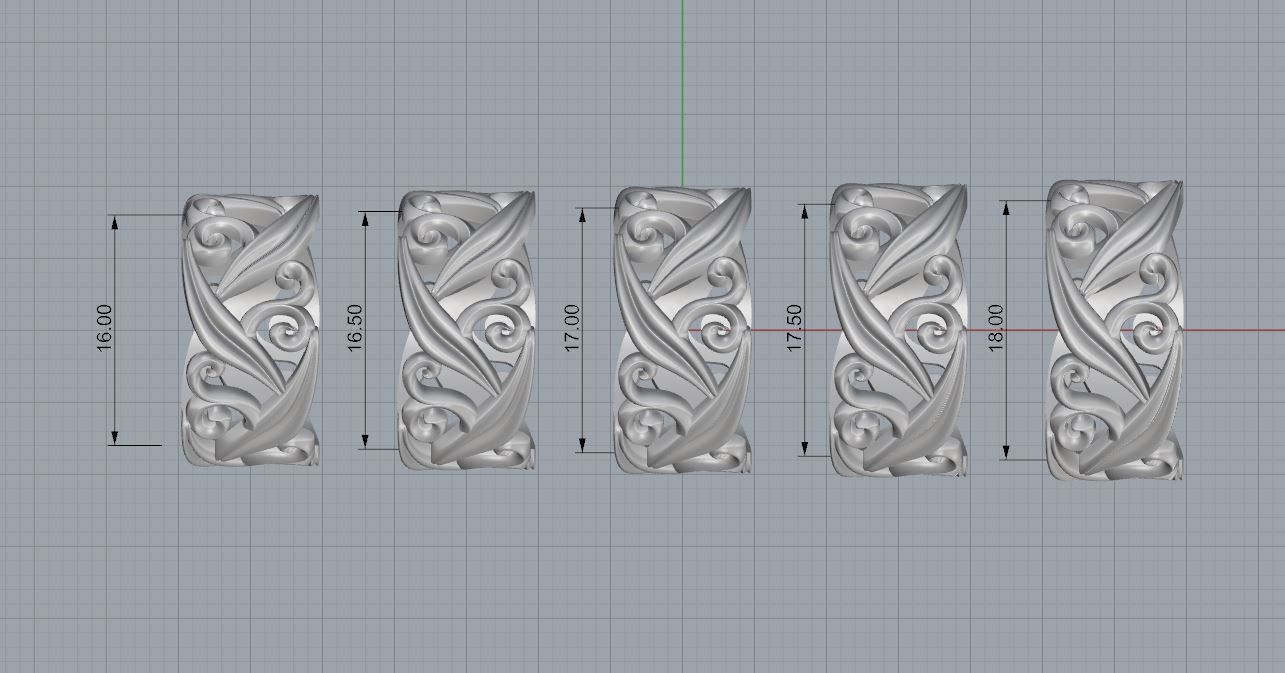 Ring with floral ornament 3D print model 3D print model_15