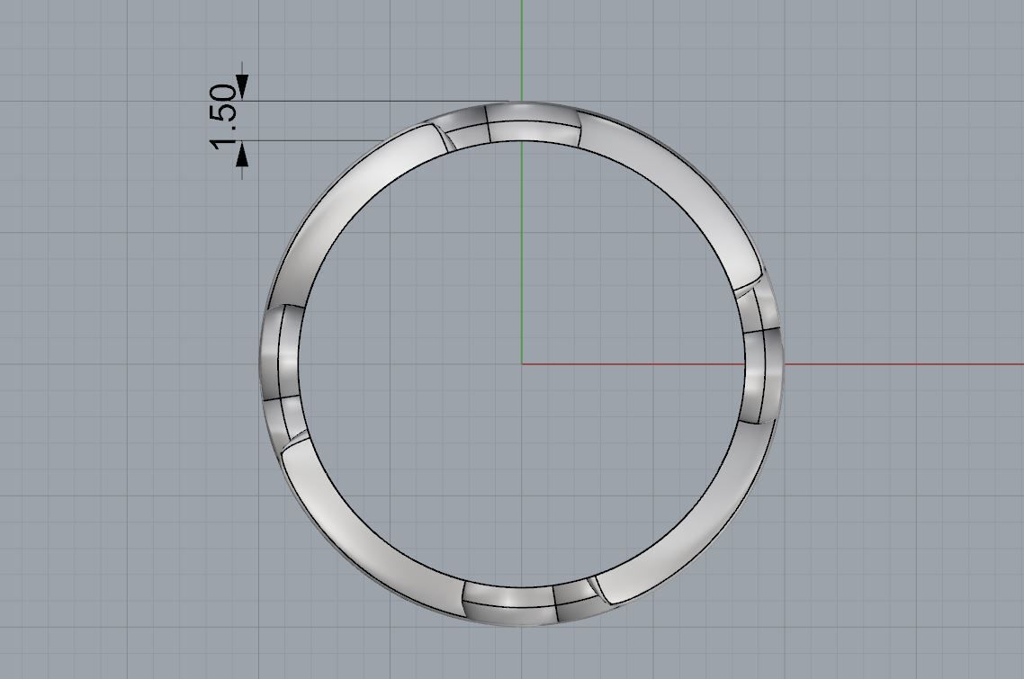 Ring with floral ornament 3D print model 3D print model_17