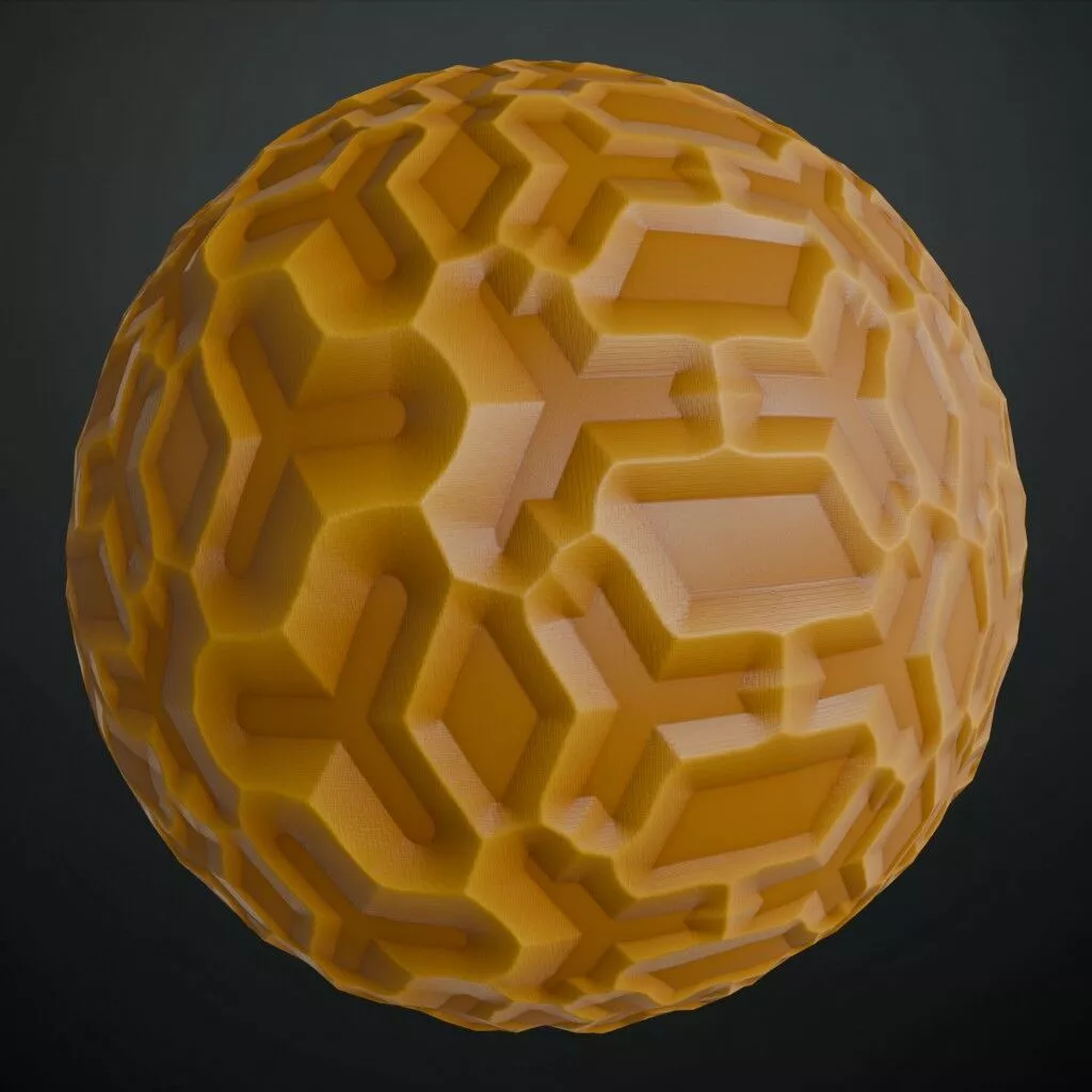 Brown Plastic Mesh Geometric Interlocking PBR Material Seamless Texture