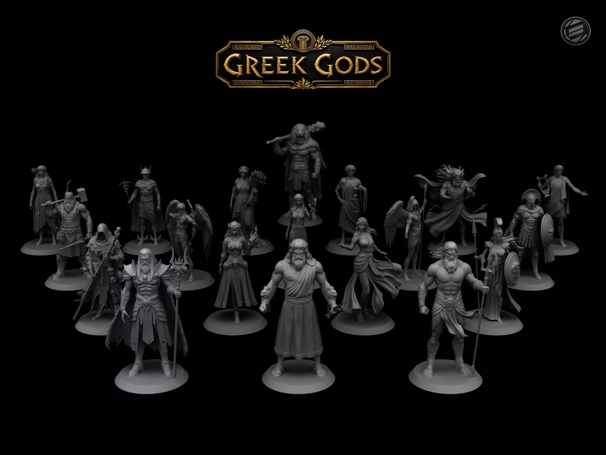 Miniarures - Greek Gods 3D print model