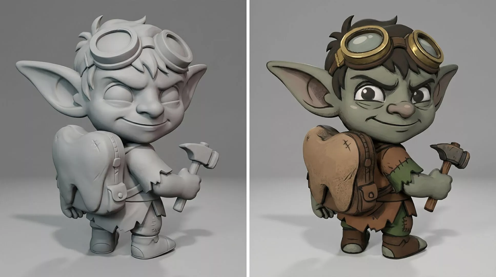 Goblin Warrior 3D Print Ready Fantasy Miniature Tabletop Figure 3D print model