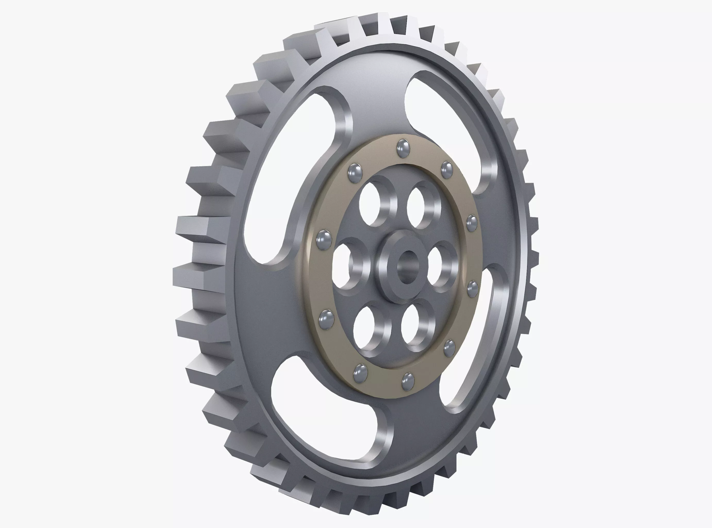 Gear Spur D869mm T83mm M1 Low Poly 3D model