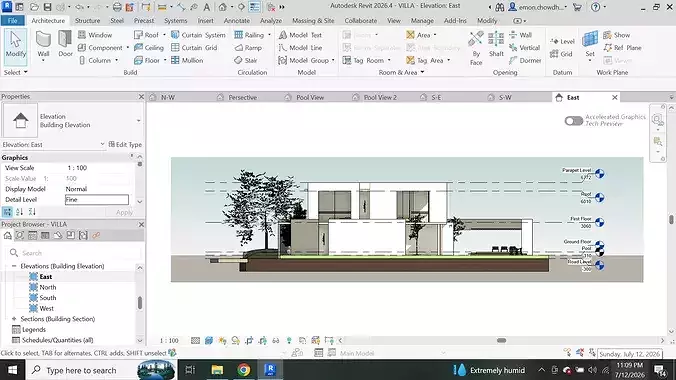 Modern Luxury Villa with Pool 3D model 7