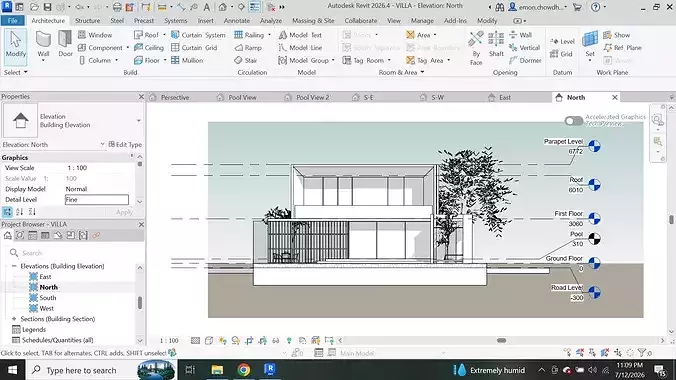 Modern Luxury Villa with Pool 3D model 6