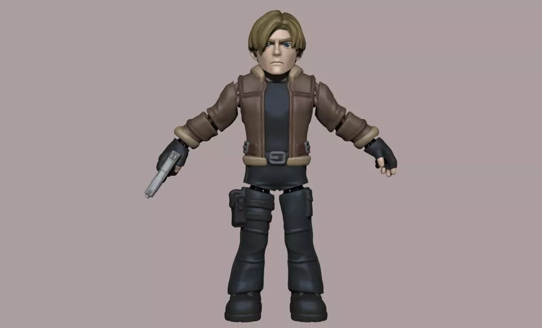 Leon S Kennedy Flexi Fan Art Articulated 3D Printable Figure 3D print model