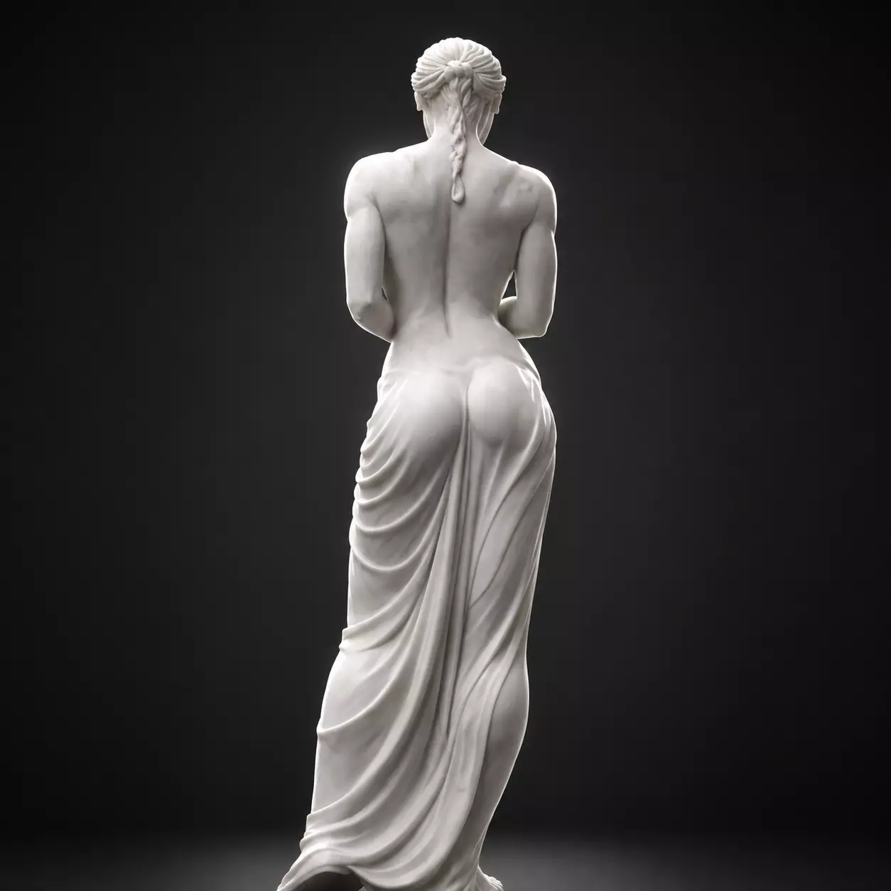 Elegant Draped Woman Statue STL Classical Greek Sculpture Decor 3D print model