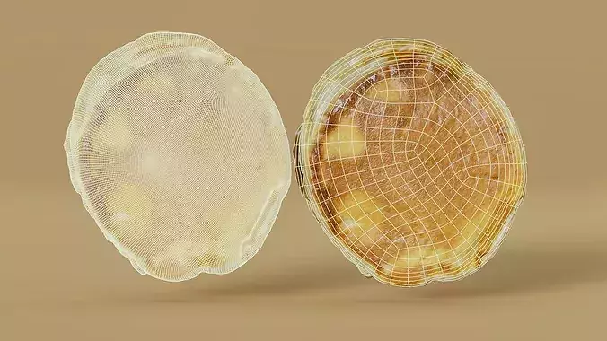 3D Scanned Pancakes Stack Homemade Fluffy Pancake Photogrammetry Low-poly 3D model 3