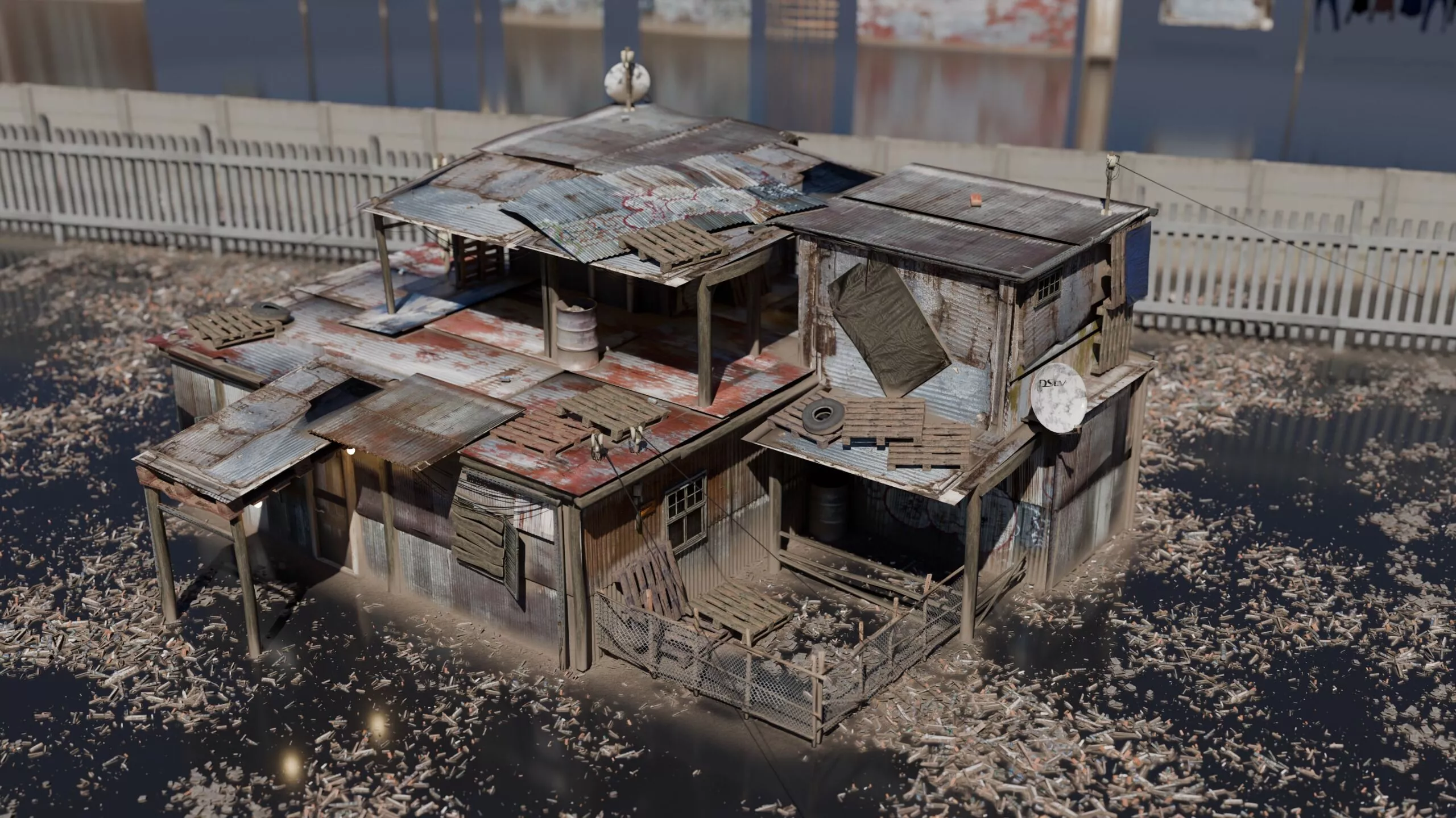 realistic Shack 7 Model Parallax Windows 3D model