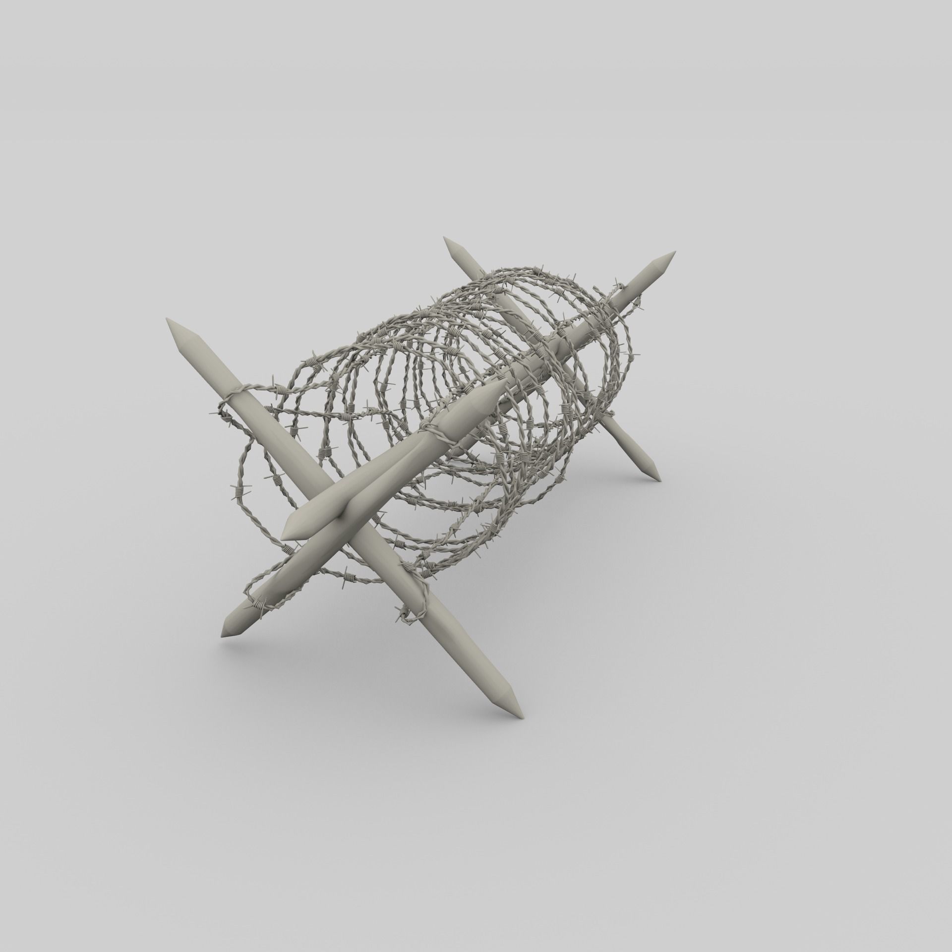 Barb Wire Obstacle Collection 3D model_13