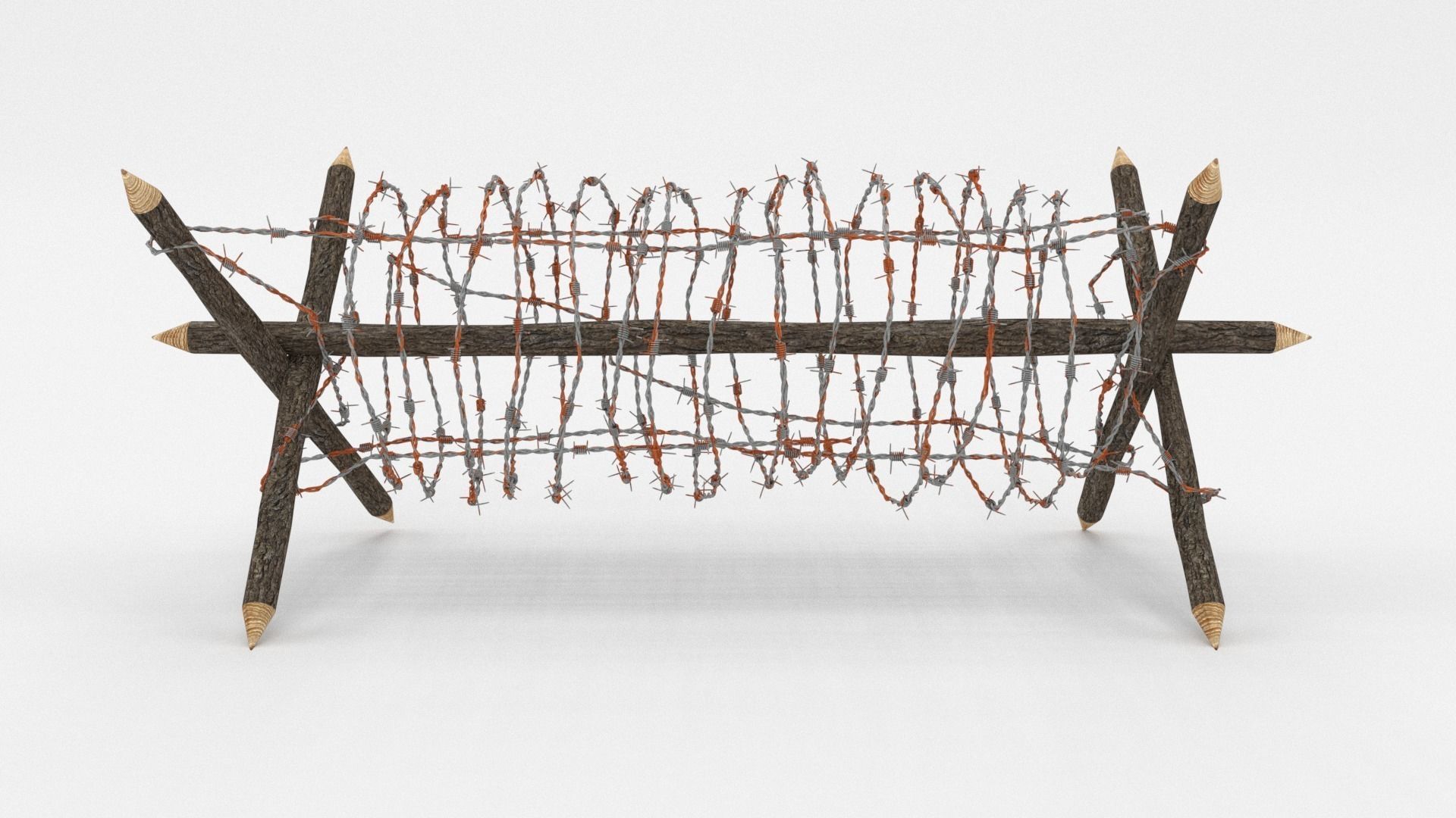 Barb Wire Obstacle Collection 3D model_1