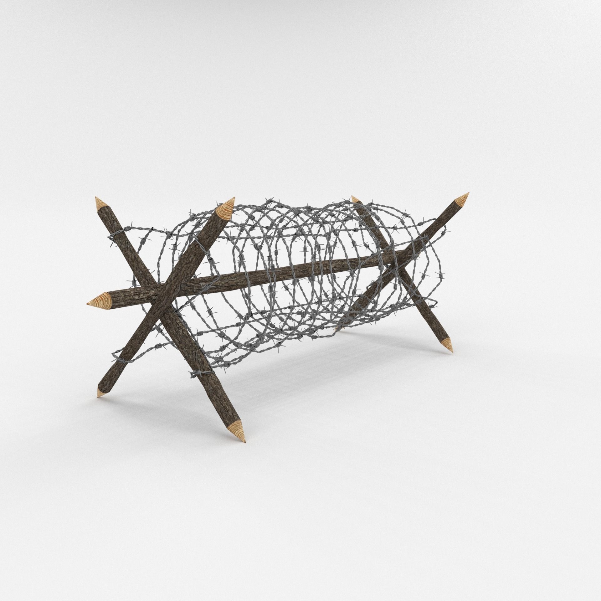 Barb Wire Obstacle Collection 3D model_5
