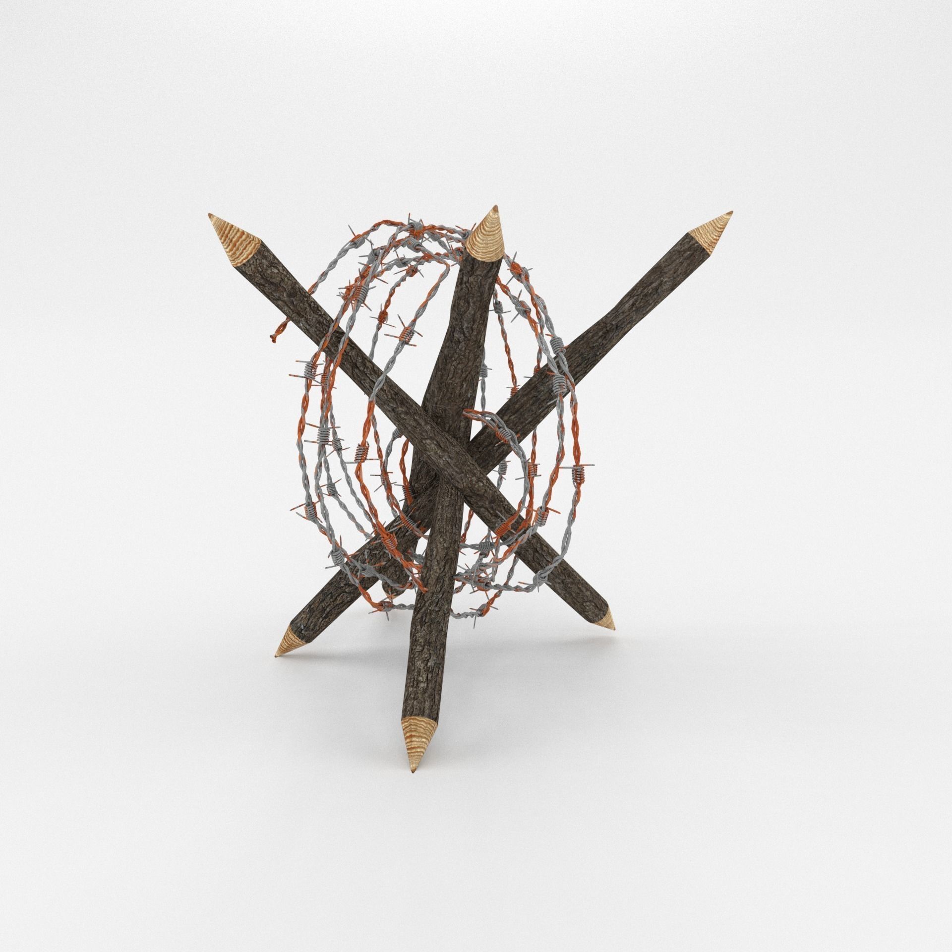 Barb Wire Obstacle Collection 3D model_20
