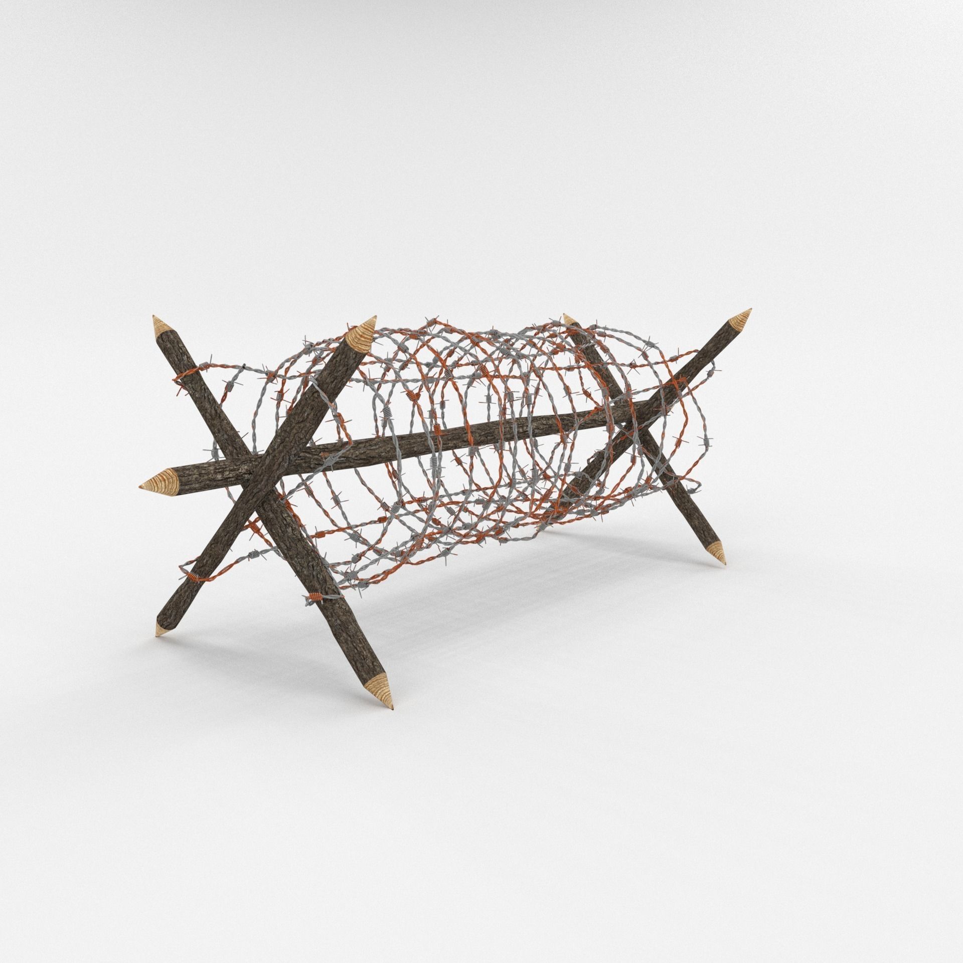 Barb Wire Obstacle Collection 3D model_10