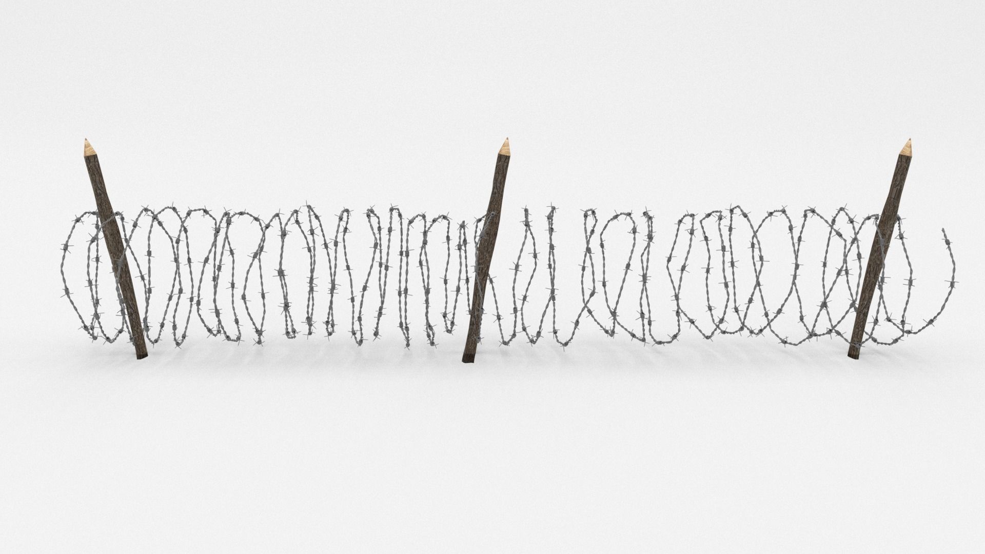 Barb Wire Obstacle Collection 3D model_25