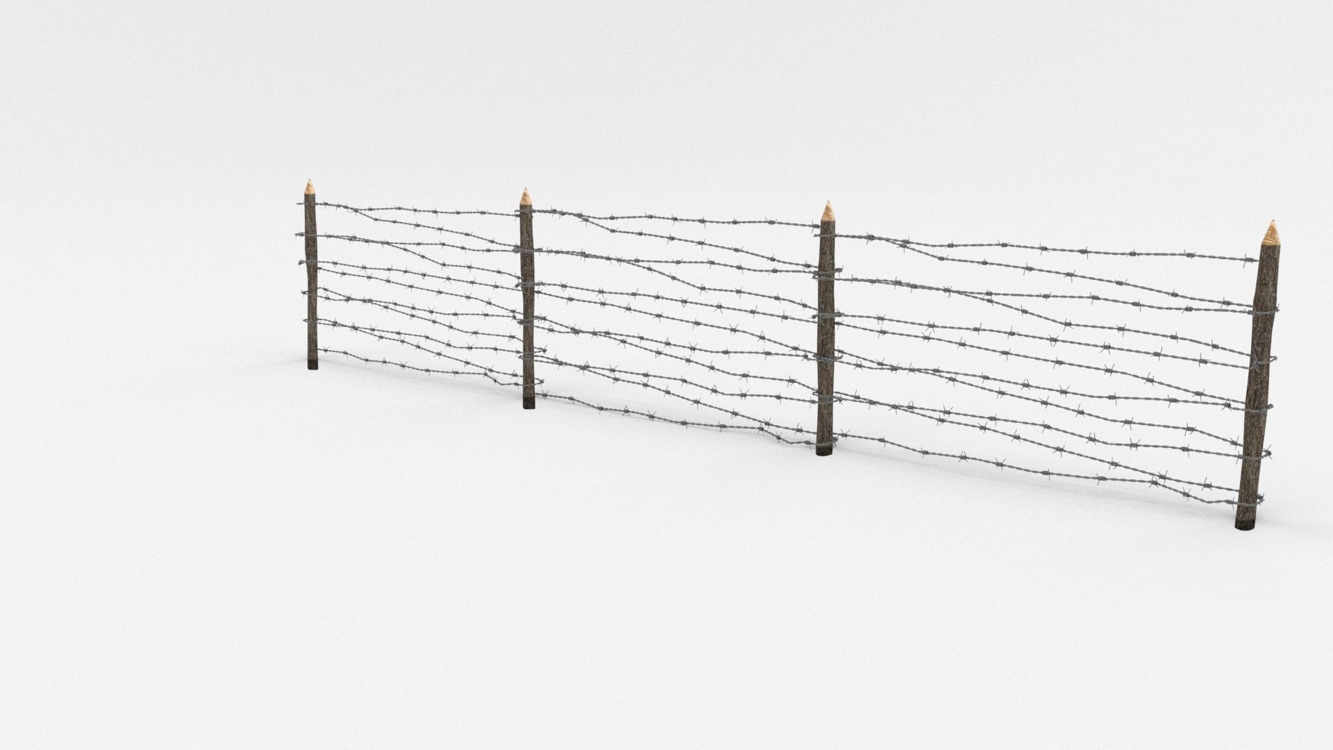 Barb Wire Obstacle Collection 3D model_9
