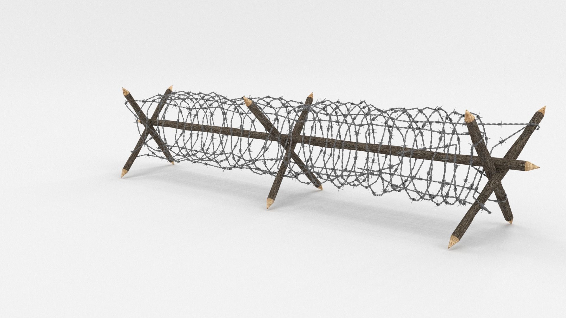 Barb Wire Obstacle Collection 3D model_2
