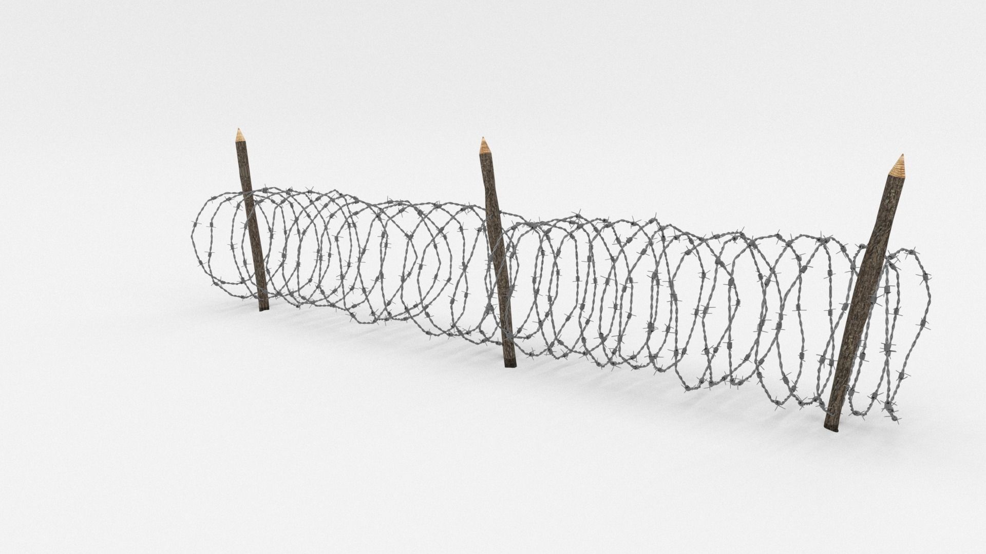 Barb Wire Obstacle Collection 3D model_8