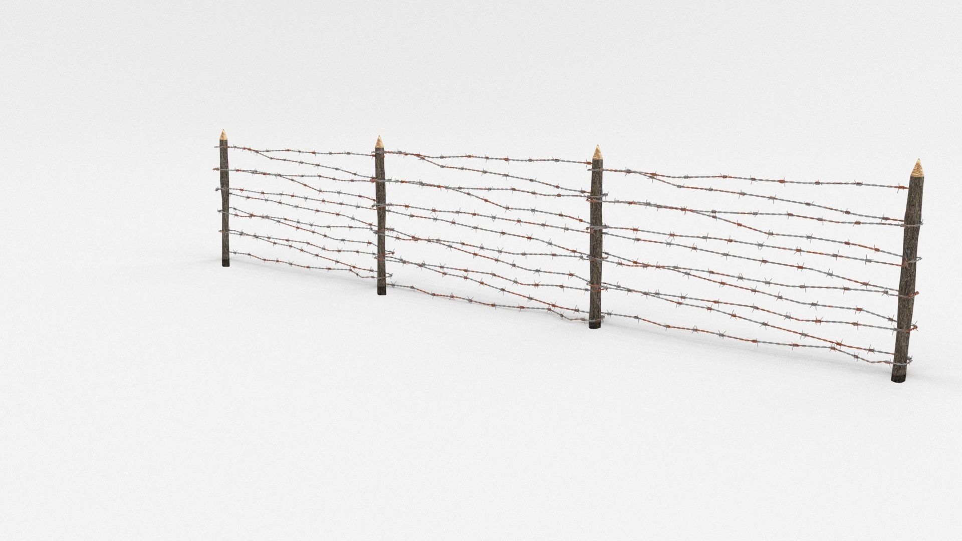 Barb Wire Obstacle Collection 3D model_7