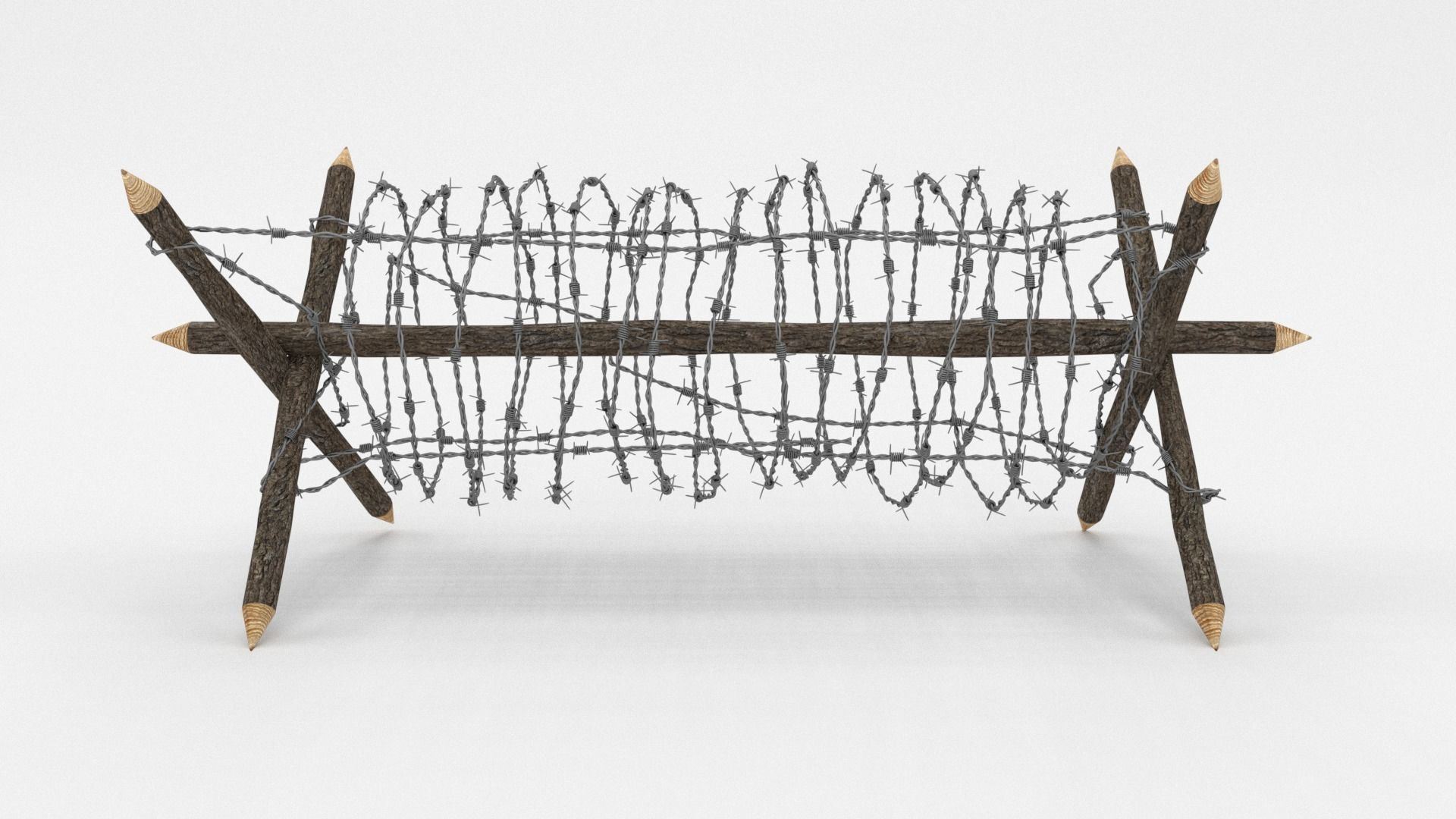 Barb Wire Obstacle Collection 3D model_4