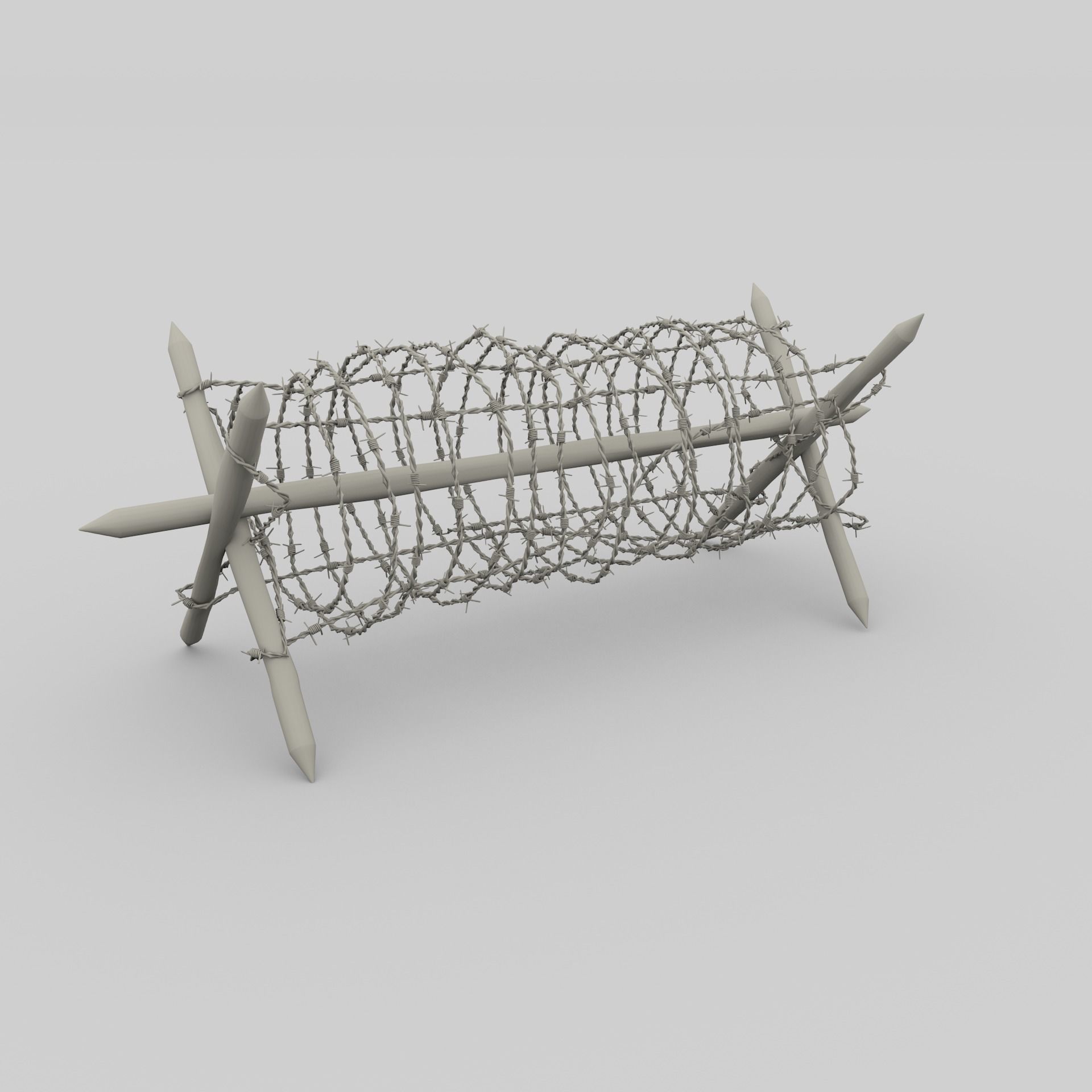 Barb Wire Obstacle Collection 3D model_18
