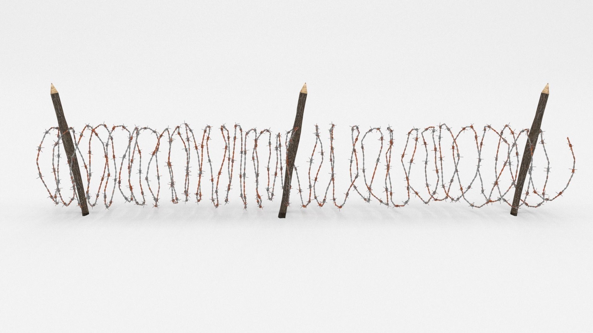Barb Wire Obstacle Collection 3D model_24