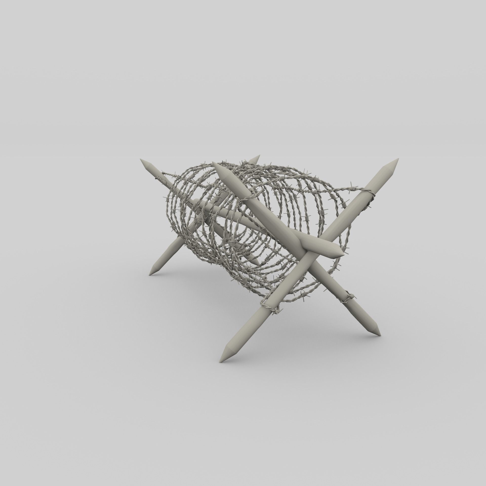 Barb Wire Obstacle Collection 3D model_15
