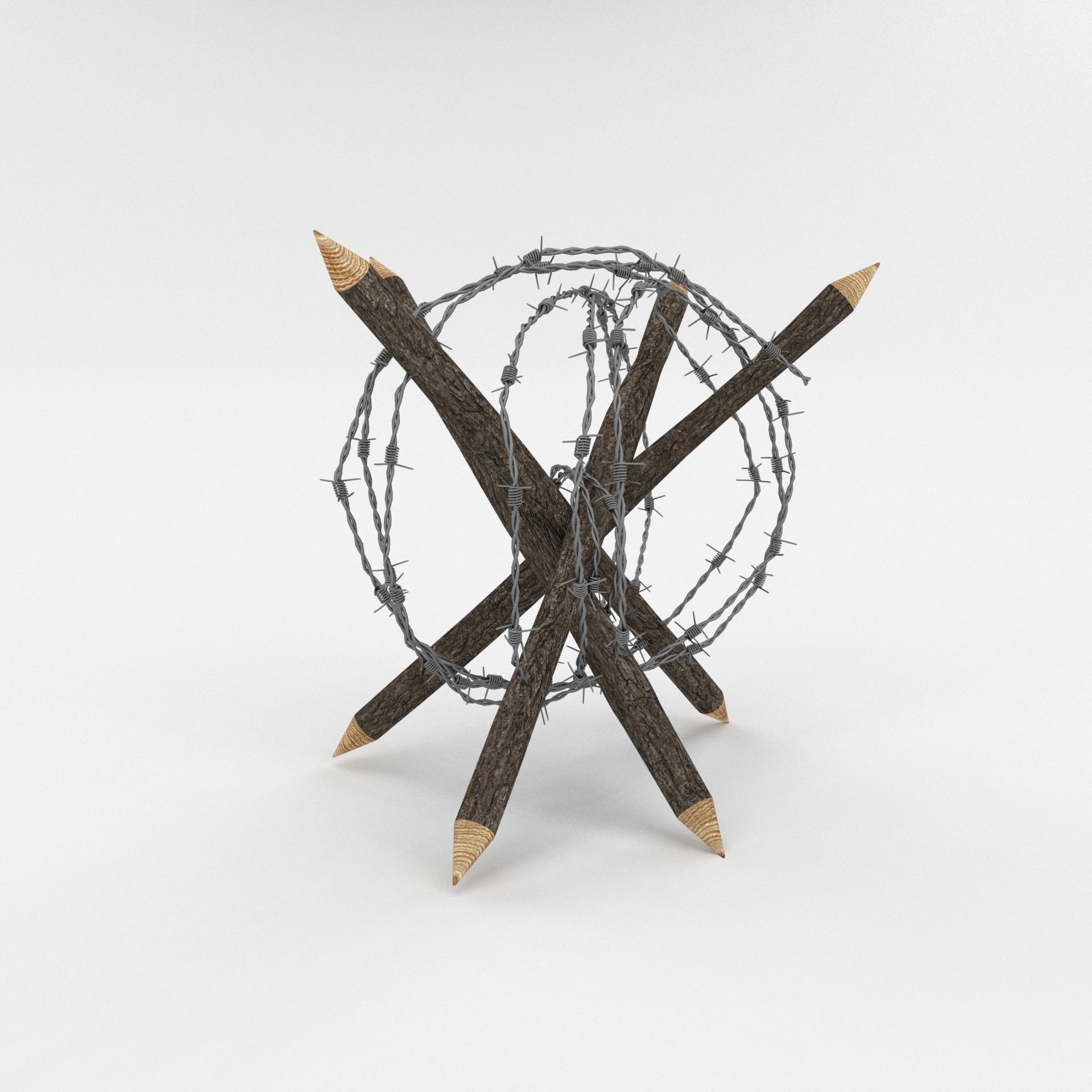 Barb Wire Obstacle Collection 3D model_14