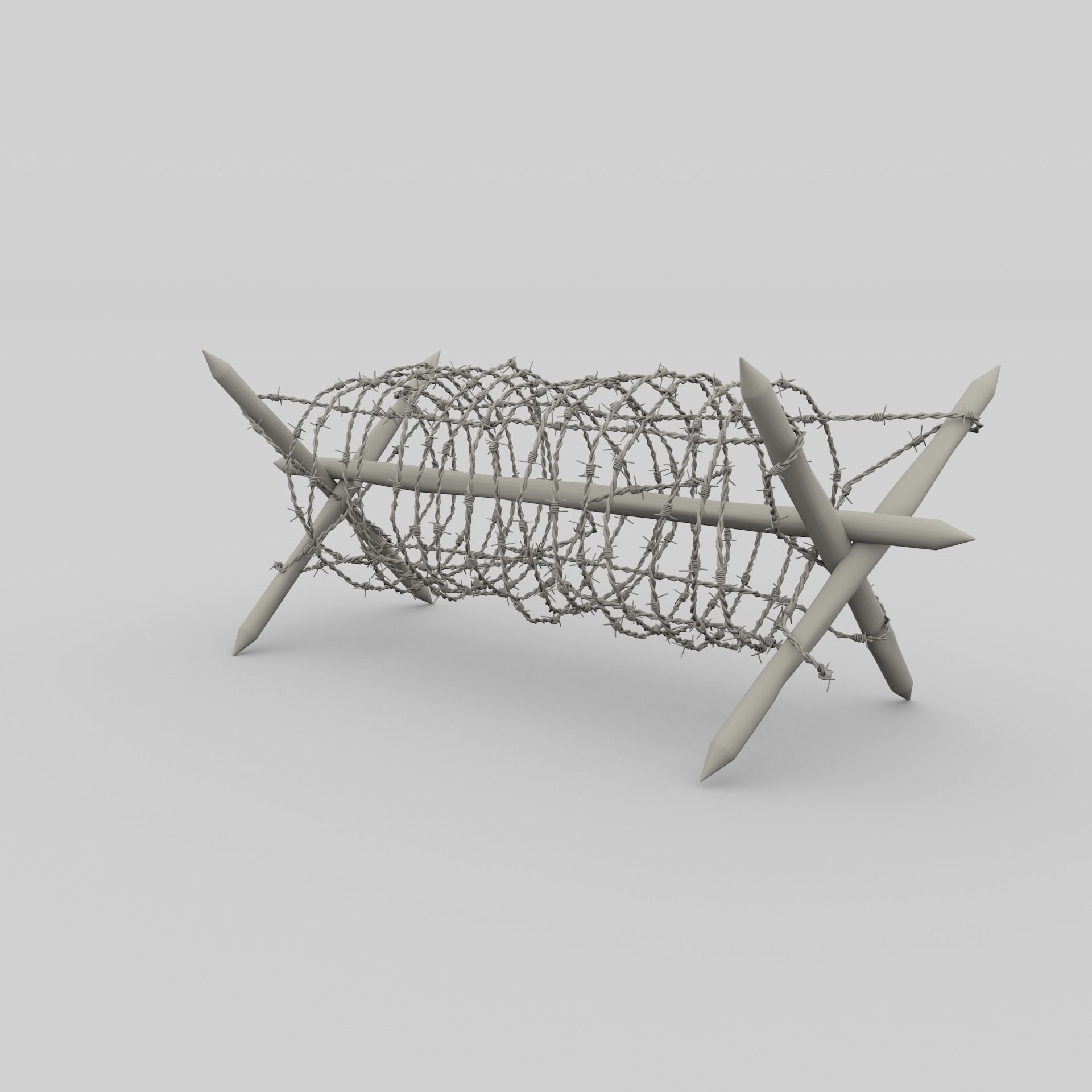 Barb Wire Obstacle Collection 3D model_16