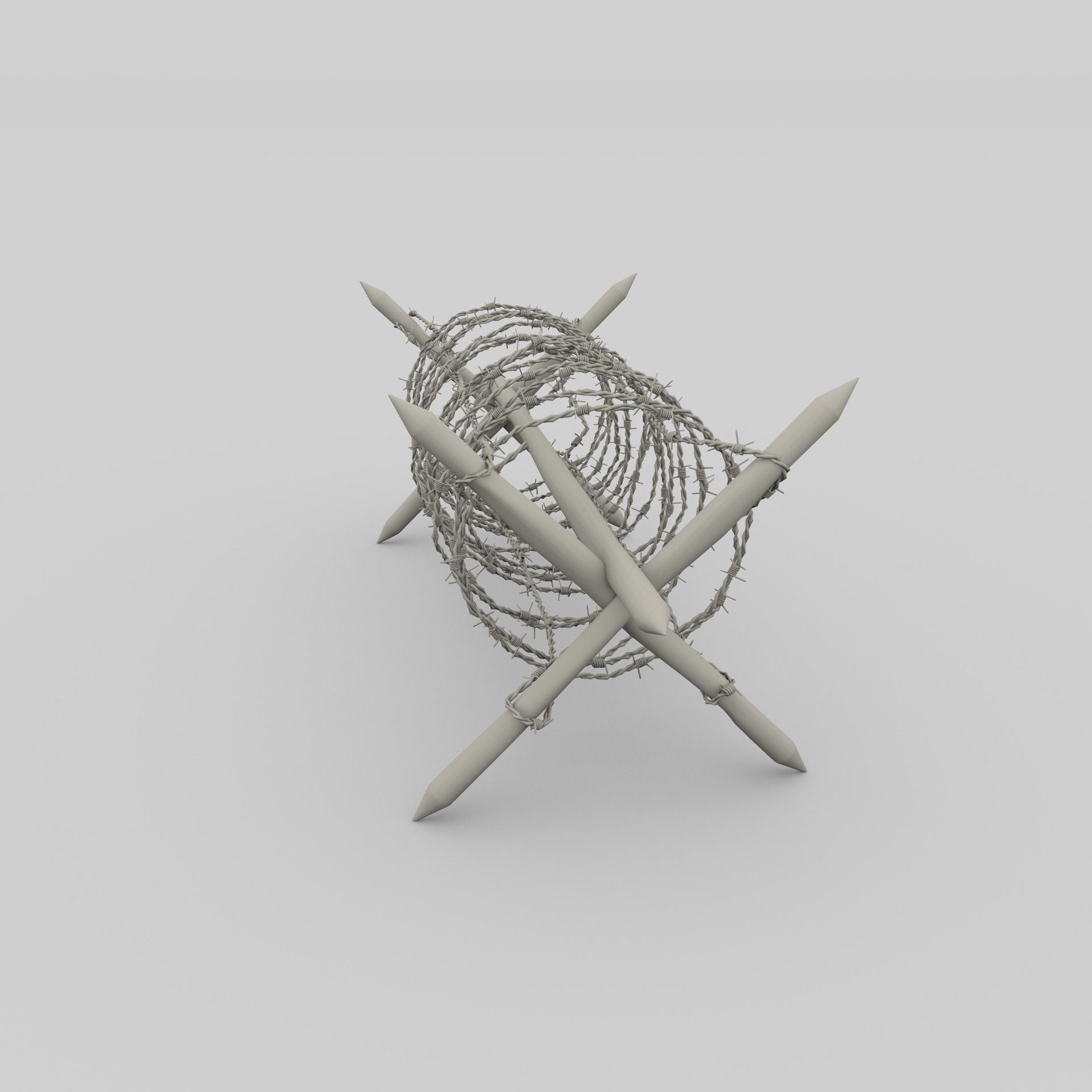 Barb Wire Obstacle Collection 3D model_17